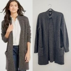 $320 NWOT Tommy Bahama Gray Sequin Alpaca Mohair Wool Chunky Long Cardigan M